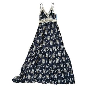 NWT - Zury - Maxi Dress with Crochet Lace Trim - Free Size